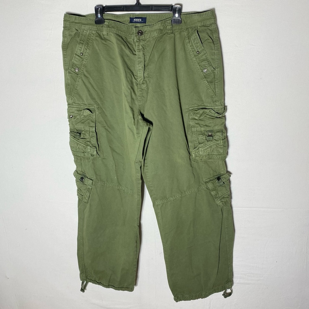 Vintage 90s Ochenta Green Cargo Pants 42 Featival Streetqear Grunge Retro Boho